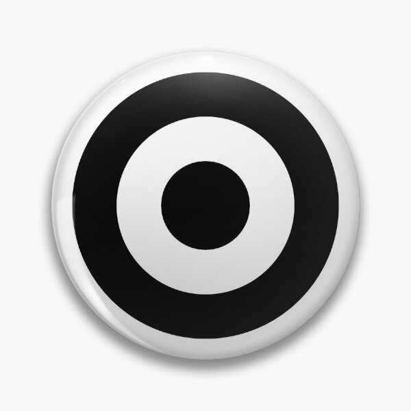 Item preview, Black & White two tone retro mod ska roundel designed and sold by ModSupporters.