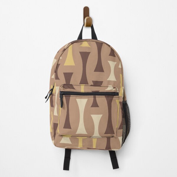 Item preview, Retro Mid Century Modern Abstract Pattern 841 Brown Yellow and Beige designed and sold by tonymagnerart.