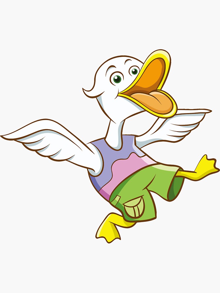 donald-duck-beak-duck-comic-feathers-waddle-feet-laugh-sticker