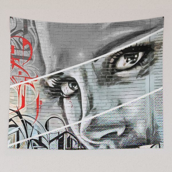 Item preview, Urban Graffiti Art Wall of Woman Staring in Collage Format designed and sold by RyanCaudell.