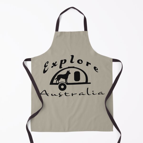 Item preview, Explore Australia in a Teardrop Camper with a Kelpie Dog designed and sold by redkitephotos.