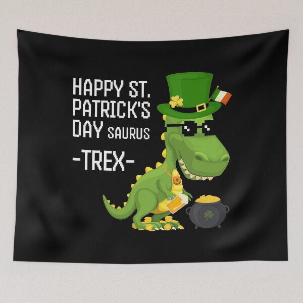 Item preview, Happy St. Patrick's Day, Suraus T-Rex Green Leprechaun Hat designed and sold by bja-tshirts.