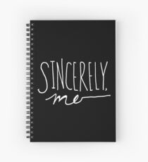 Cuaderno de espiral Atentamente, Yo (Blanco sobre negro)
