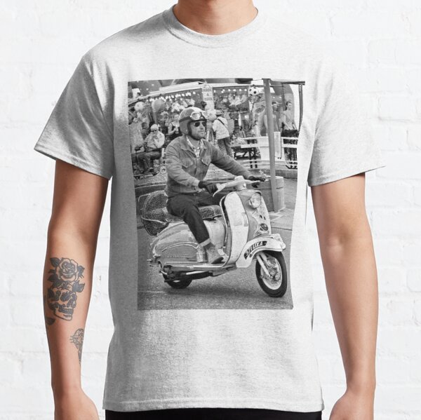 Magnifique Tee-shirt Abeille rétro motif Vespa pour homme vintage !