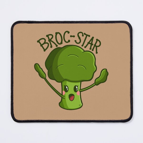 Item preview, “Broc-Star” Rock Star Broccoli designed and sold by Cyndi Carlson Draws.