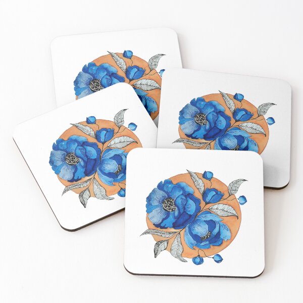 Item preview, Blue flowers in watercolors. designed and sold by inparArt-ACU.