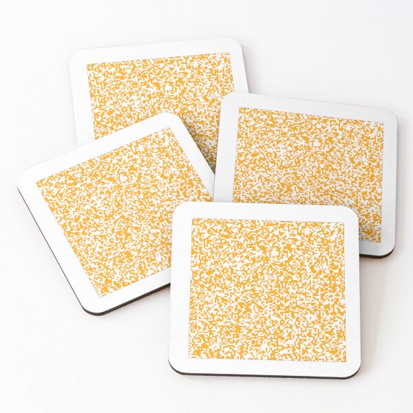 Item preview, Patrón aleatorio de cuadrícula de varios colores 100x100 puntos, blanco y naranja designed and sold by Mmark94.