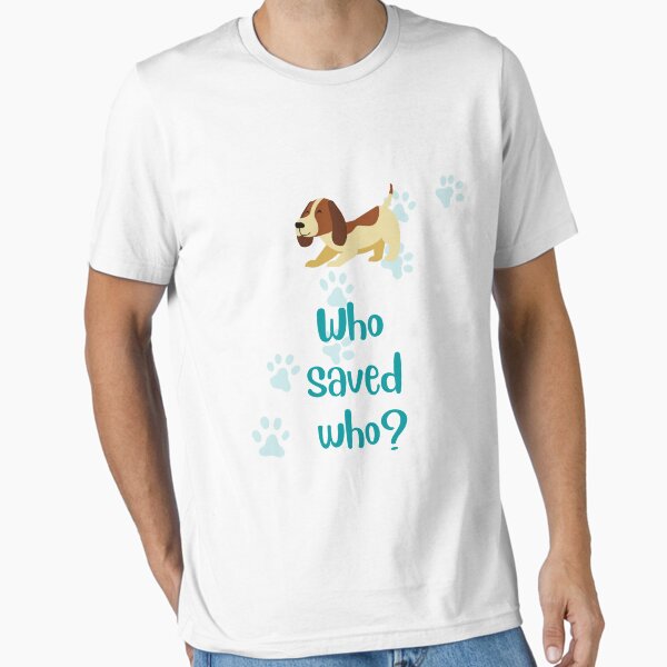 Item preview, Who saved who? Dog adoption sticker designed and sold by Cheeze4lyfe.