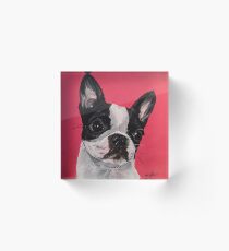 Bloque acrílico Perro Boston terrier Arte de Lee H Keller