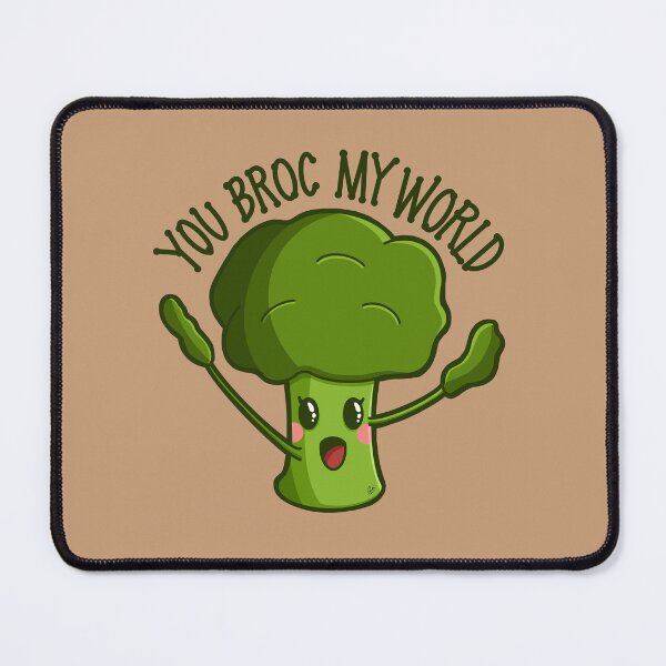 Item preview, “You Broc My World!” Rock My World Broccoli designed and sold by Cyndi Carlson Draws.