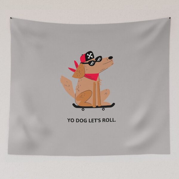 Item preview, Yo dog lets roll - Skater dog gift designed and sold by MrLAS.