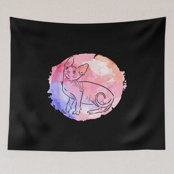 Item preview, Lindo gatito colorido gato sin pelo Sphynx designed and sold by laurenm233.