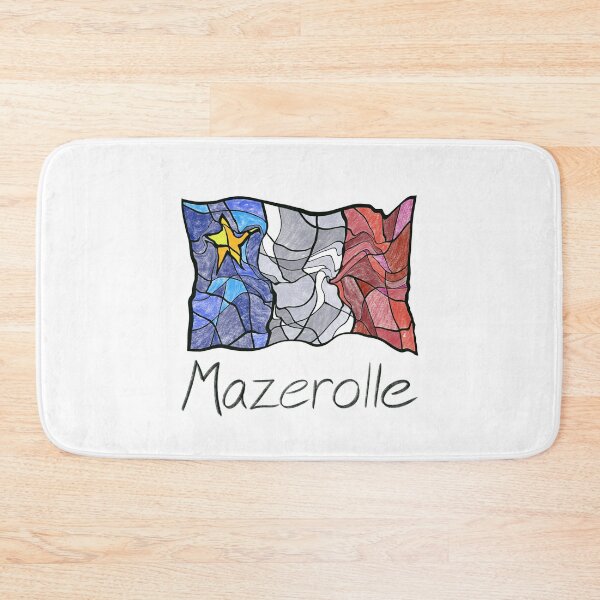 Item preview, Acadian Flag pastel liquid mosaic Mazerolle  - Drapeau acadien mosaïque liquide pastel vitrail Mazerolle designed and sold by ColoursOfFrance.