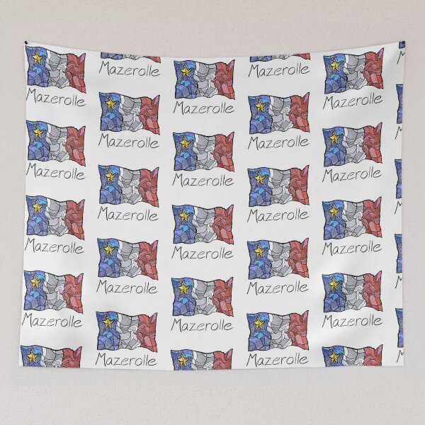 Item preview, Acadian Flag pastel liquid mosaic Mazerolle  - Drapeau acadien mosaïque liquide pastel vitrail Mazerolle designed and sold by ColoursOfFrance.