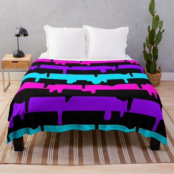 Item preview, Pink Purple and Blue Drippy Stripes designed and sold by JanGrackle.