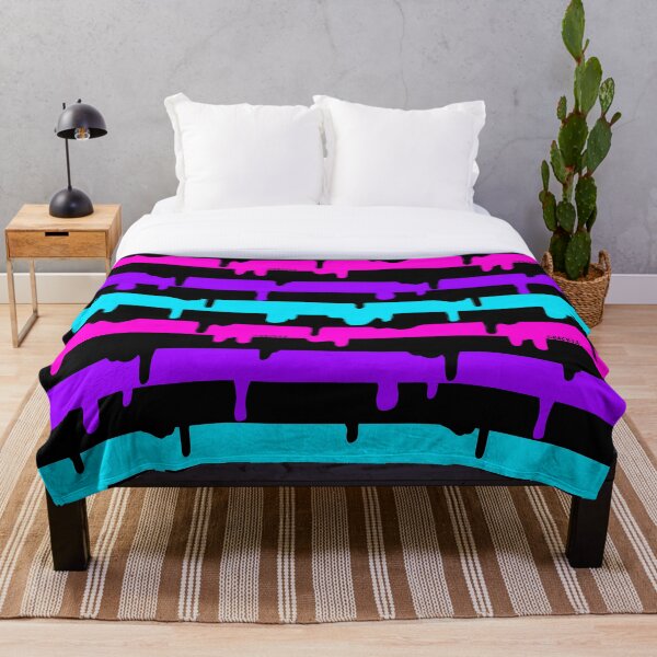 Item preview, Pink Purple and Blue Drippy Stripes designed and sold by JanGrackle.