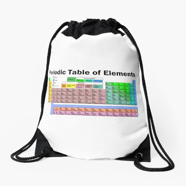 Simple Periodic Table Drawstring Bag