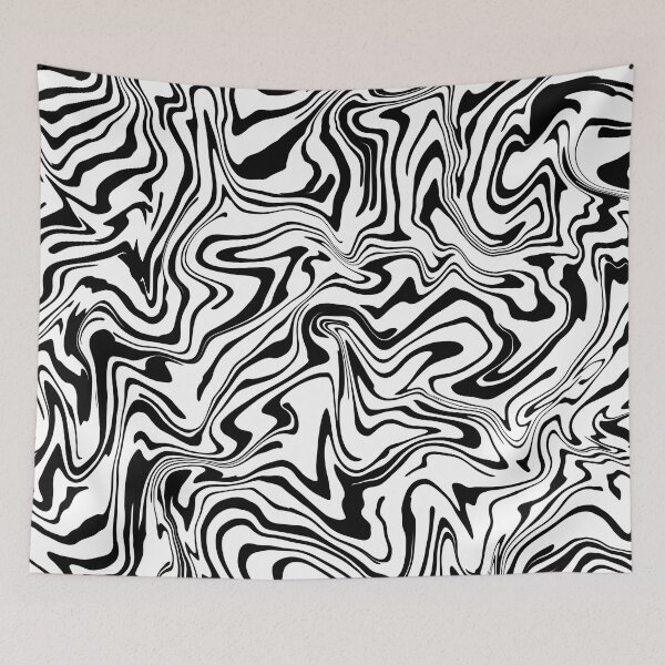 Item preview, Abstract Black and White Liquid Swirls designed and sold by Julie Erin Designs.