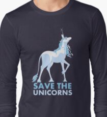 Camiseta de manga larga Salva a los unicornios
