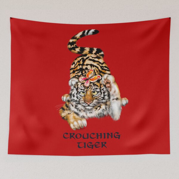 Item preview, Crouching Tyger | B Cartoon Tiger Cub  designed and sold by Snootrac.