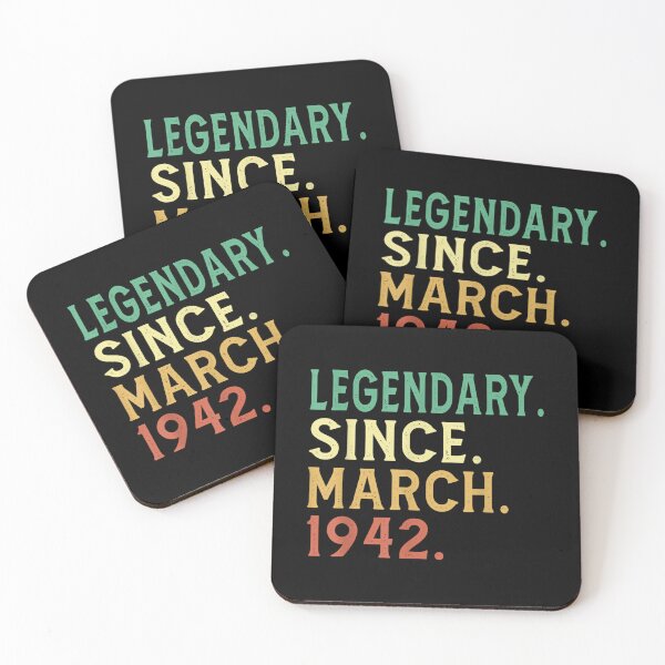 Item preview, 80 Year Old Vintage Legendary Since March 1942 80th Birthday  designed and sold by 77tara.