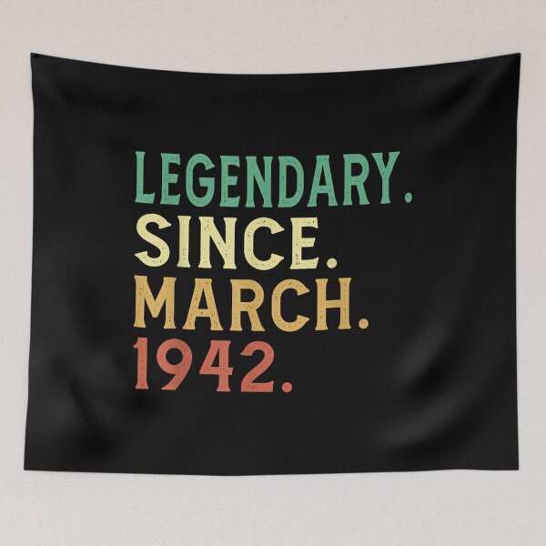 Item preview, 80 Year Old Vintage Legendary Since March 1942 80th Birthday  designed and sold by 77tara.