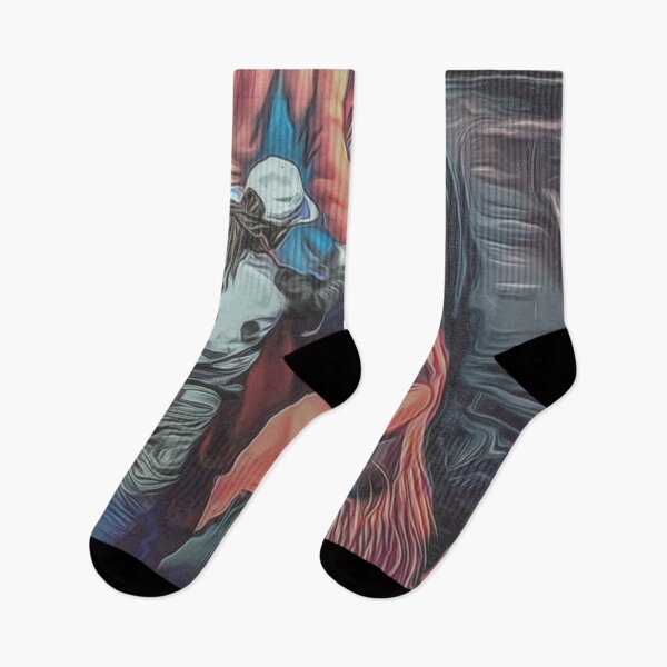 Item preview, Illustration of an Artist in Motion on Mural of a Man designed and sold by RyanCaudell.