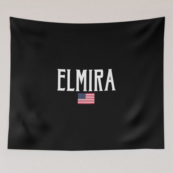 Item preview, Elmira Ny American Flag Vintage White Text  designed and sold by 77tara.