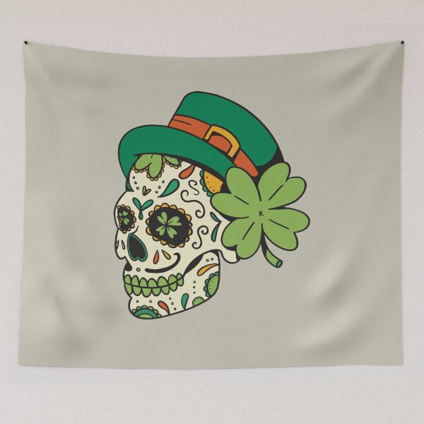 Item preview, St Patrick's Day Skull  designed and sold by Kezichy.