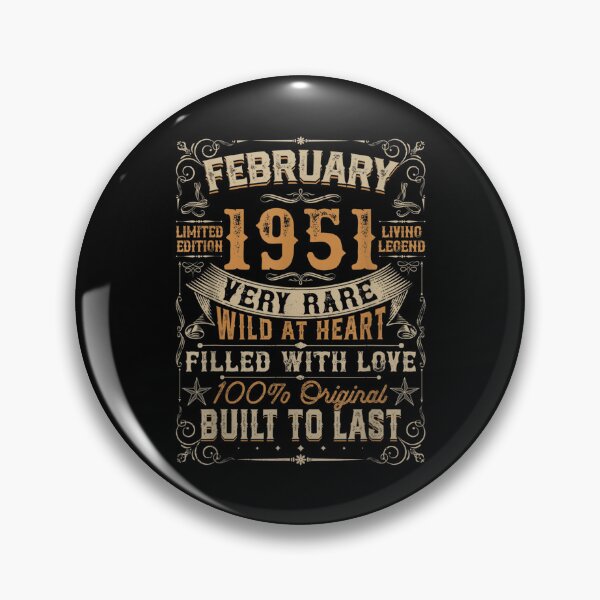 Item preview, Born In February 1951 71st Birthday Gift Retro 71 Years Old  designed and sold by 77tara.