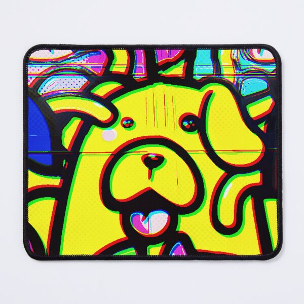 Item preview, Yellow Doodle Art Dog Graffiti Cellophane affects designed and sold by RyanCaudell.