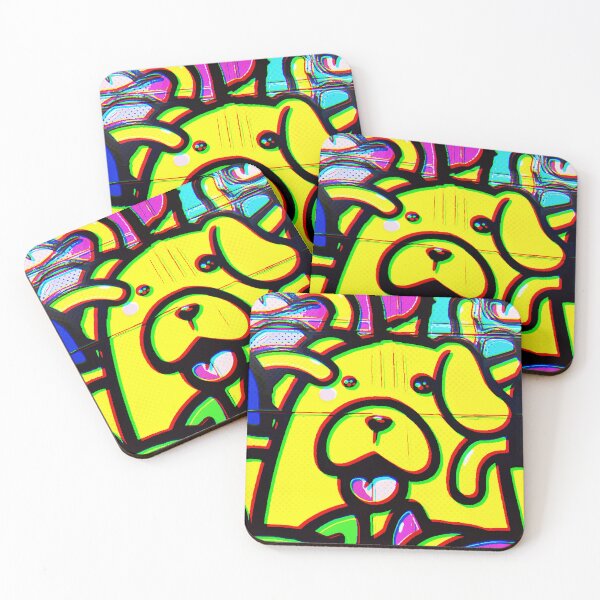 Item preview, Yellow Doodle Art Dog Graffiti Cellophane affects designed and sold by RyanCaudell.