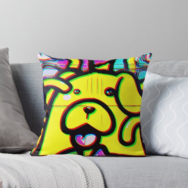 Item preview, Yellow Doodle Art Dog Graffiti Cellophane affects designed and sold by RyanCaudell.