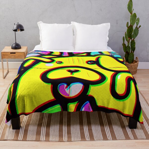 Item preview, Yellow Doodle Art Dog Graffiti Cellophane affects designed and sold by RyanCaudell.