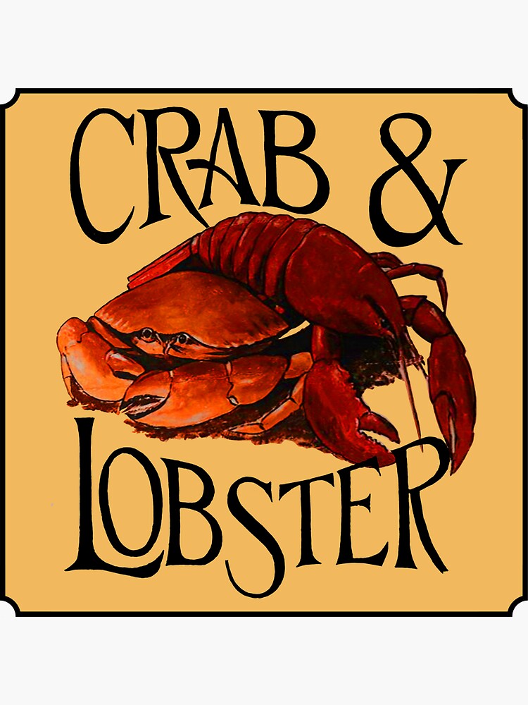 "Crab and Lobster Portwenn" Sticker for Sale by BarryCraig Redbubble