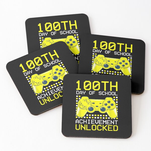 Item preview, Happy 100th Day Of School Achievement Unlocked For Kids  designed and sold by tomekae.