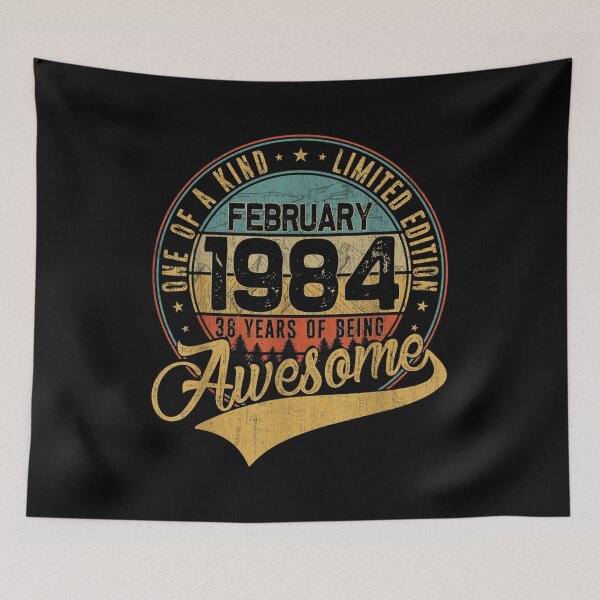 Item preview, 38th Birthday Gift Retro February 1984 38 Yrs Old 38th Bday  designed and sold by 77tara.