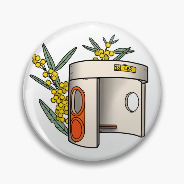 Item preview, Canberra Bus Stop with Wattle Flowers designed and sold by LyndalKaren.