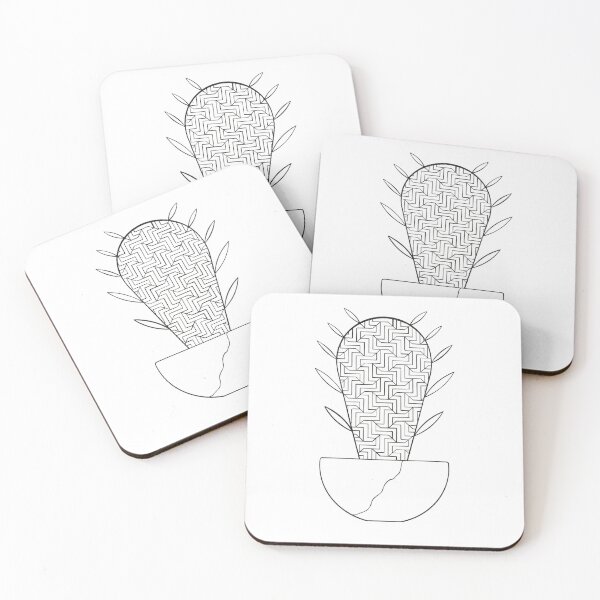 Item preview, Color Your Own Potted Cactus with a Quilted Pattern designed and sold by GrandpaH.