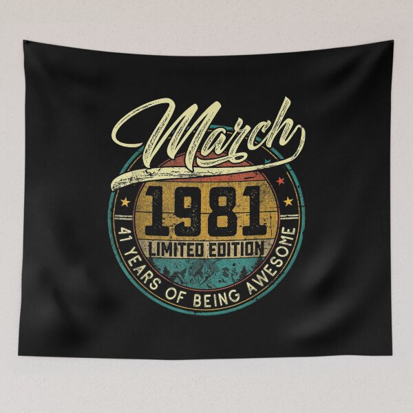 Item preview, Retro March 1981 Limited Edition Vintage 41 Years Old  designed and sold by 77tara.