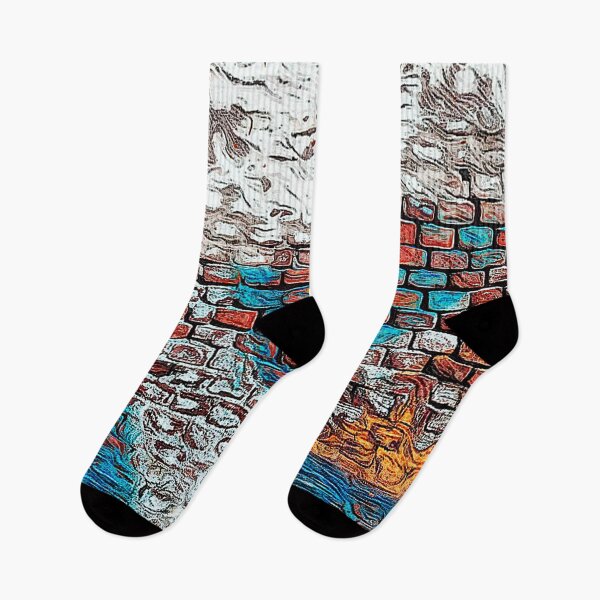 Item preview, Old Brick Wall with Washed Out Blue and White Urban Art designed and sold by RyanCaudell.