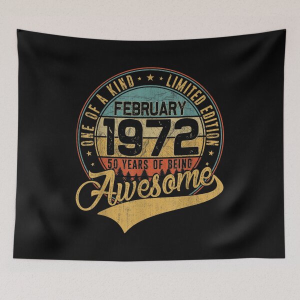 Item preview, 50th Birthday Gift Retro February 1972 50 Yrs Old 50th Bday  designed and sold by tomekae.