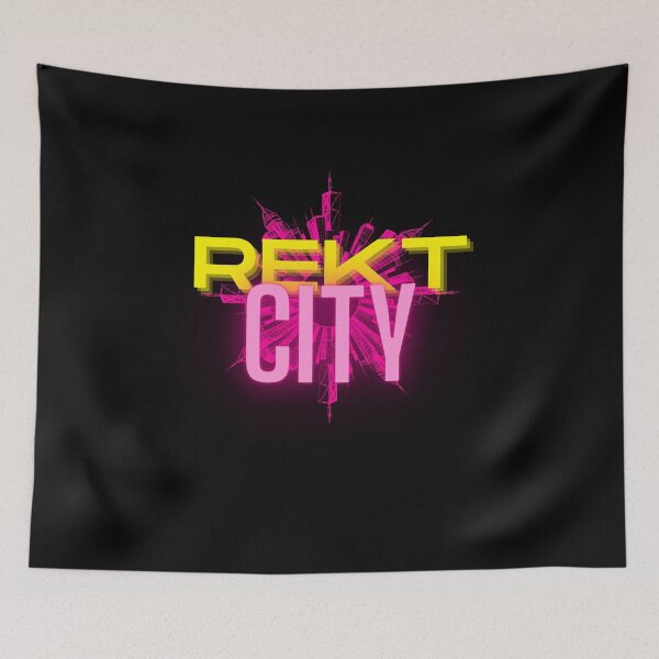 Item preview, REKT CITY | GET REKT | diamond hands | crypto crash designed and sold by wear4gamers.