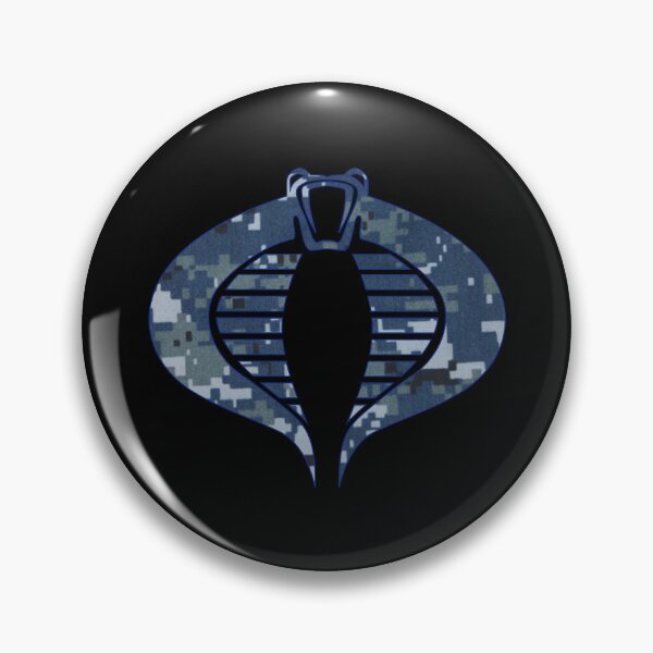Aperçu de l'œuvre Logo camouflage numérique Cobra Navy créée et vendue par AJ  Liber.