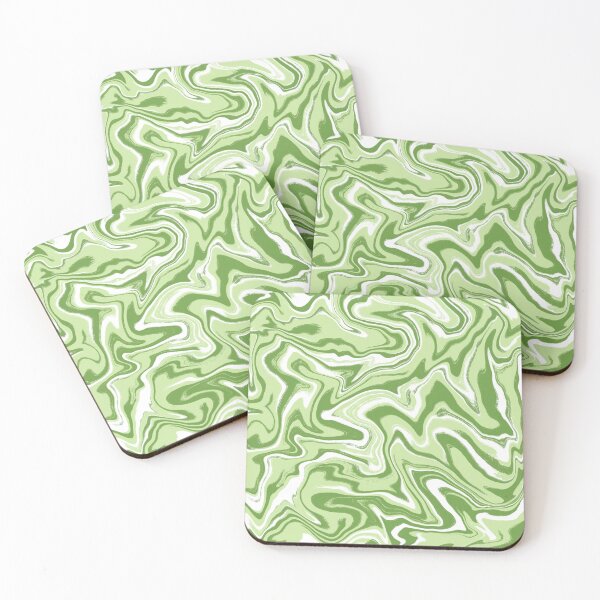 Item preview, Groovy Green Abstract Wavy Liquid Swirl designed and sold by Julie Erin Designs.