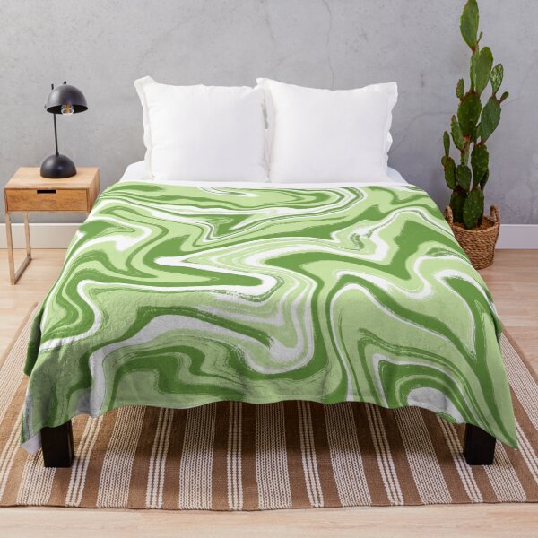 Item preview, Groovy Green Abstract Wavy Liquid Swirl designed and sold by Julie Erin Designs.