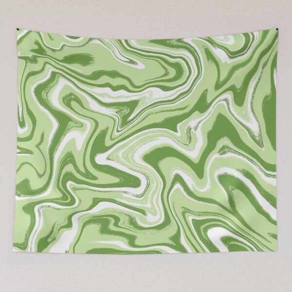 Item preview, Groovy Green Abstract Wavy Liquid Swirl designed and sold by Julie Erin Designs.