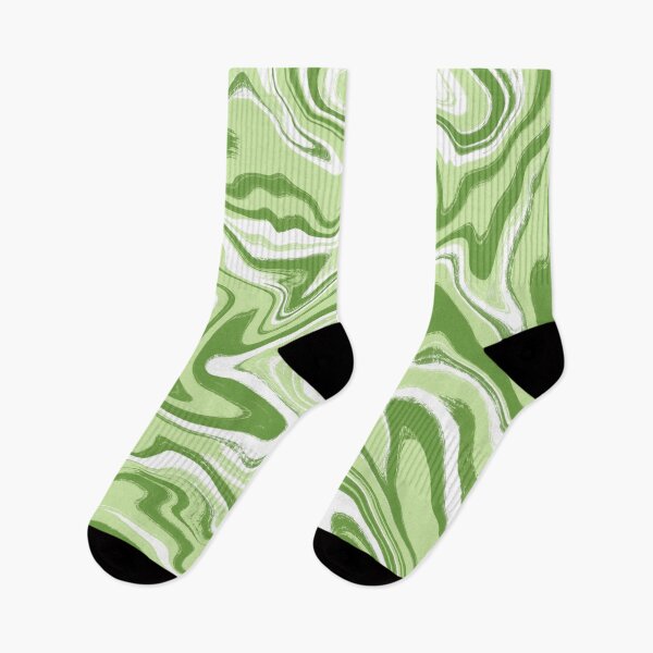 Item preview, Groovy Green Abstract Wavy Liquid Swirl designed and sold by Julie Erin Designs.