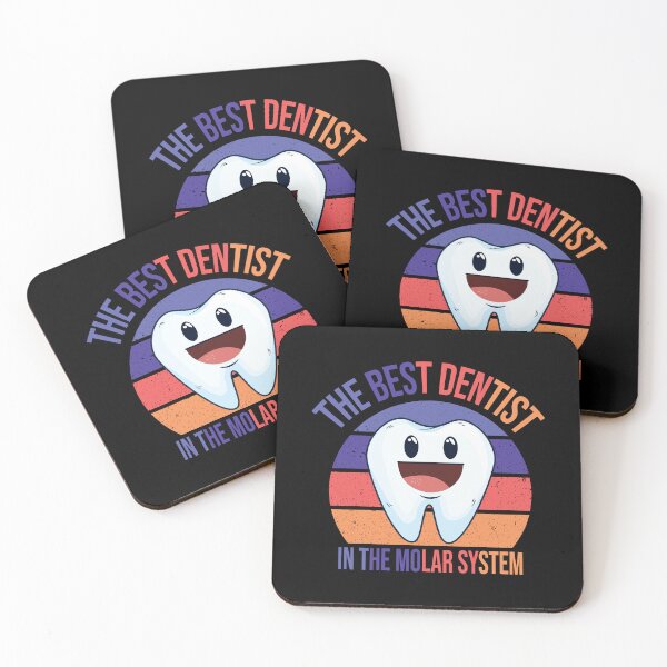 Item preview, Sunset Best Dentist Design ,The Best Dentist In The Molar System,Funny Dental Pun Dentist's Day Gift designed and sold by pedrored369.