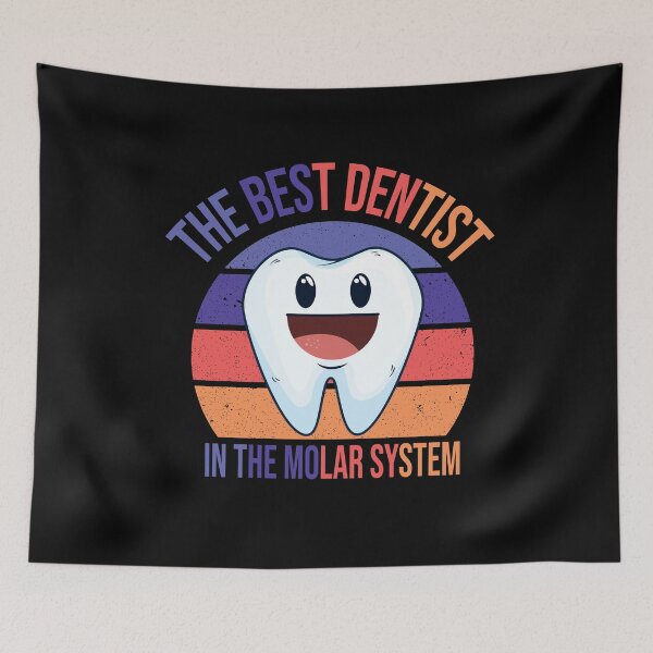 Item preview, Sunset Best Dentist Design ,The Best Dentist In The Molar System,Funny Dental Pun Dentist's Day Gift designed and sold by pedrored369.